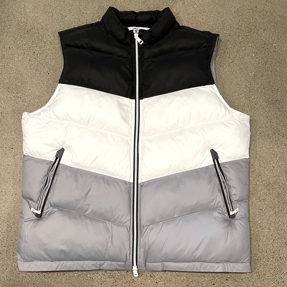 Peter Millar Golf Après Ski Vest Mens Size XL Black Reflective $298 NWT